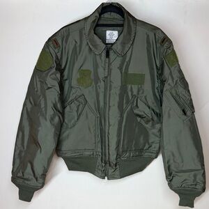 Valley Apparel Sage Green Flyer Cold Weather USAF Military Bomber Jacket L